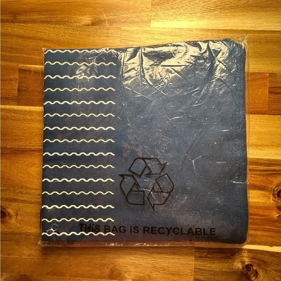 Pair of Territory x Alltrue Collab Navy Blue White Stripes 100% Cotton Runner - Picture 5 of 11